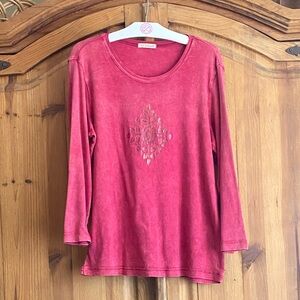 FRIENDS Deep Red Knit Top